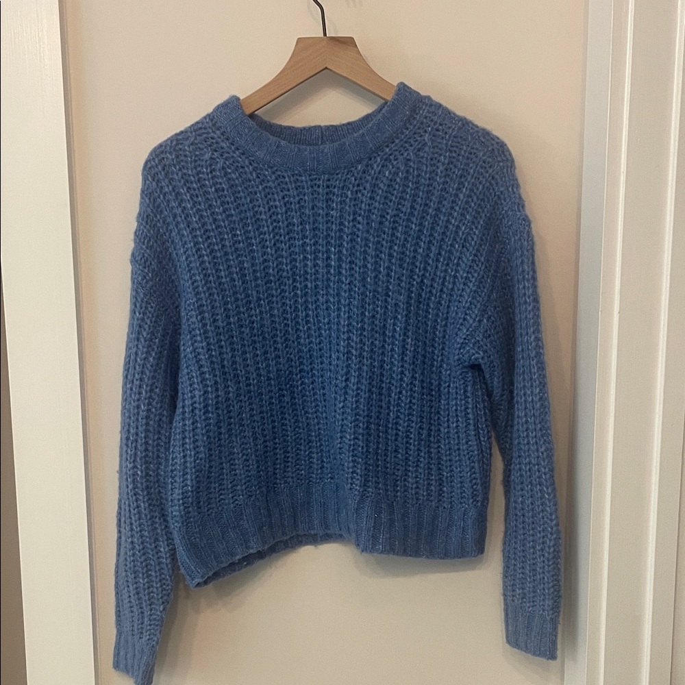 American Eagle Outfitters Textured Blue Sweater